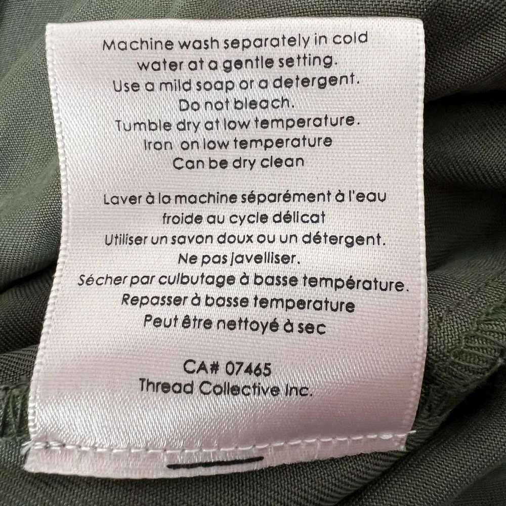 Badgley Mischka tweed collection. Olive green biscuit belted jumper. Size Small - Picture 10 of 11